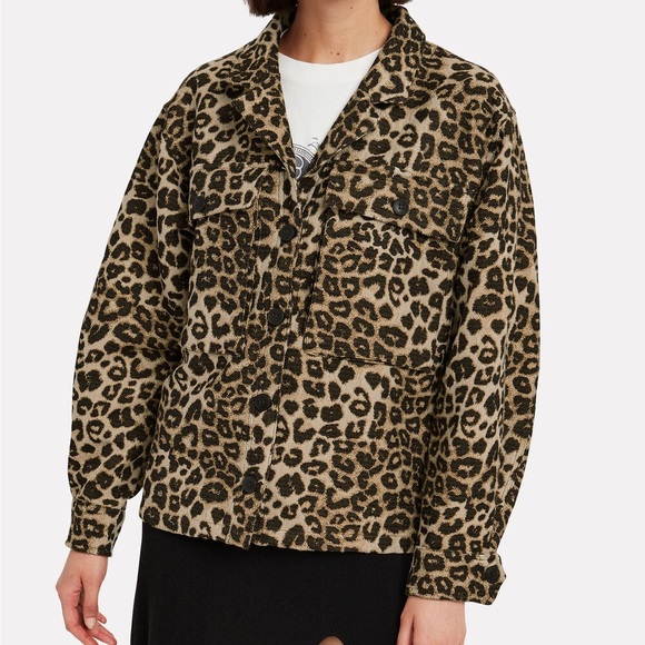 ANINE BING Sawyer Leopard Jacket - Picture 1 of 6